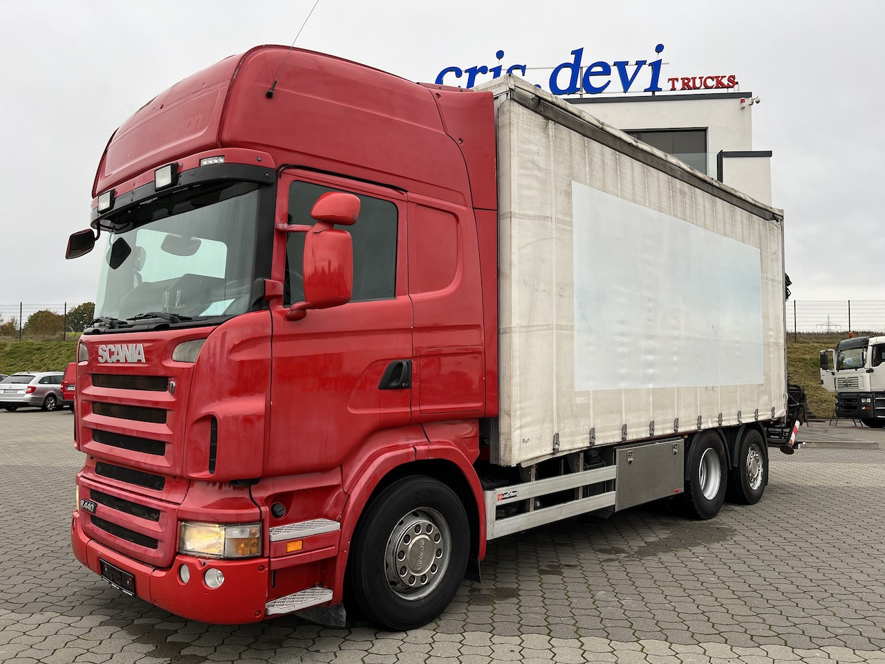 Scania R440 6x2 Hiab 166 E-5 HiDuo | AHK | Lenk-Lift A. - 侧帘卡车, 起重车:图1 Scania R440 6x2 Hiab 166 E-5 HiDuo | AHK | Lenk-Lift A. - 侧帘卡车, 起重车:图1