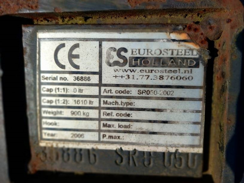 Eurosteel Puinriek WA100 - 铲斗 适用于 建筑机械:图3 Eurosteel Puinriek WA100 - 铲斗 适用于 建筑机械:图3
