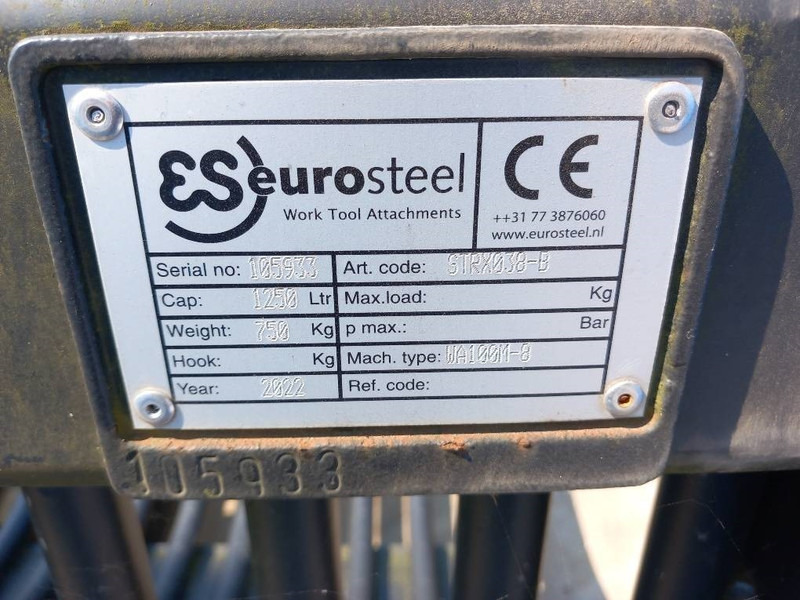 Eurosteel Puinriek WA100 - 铲斗 适用于 建筑机械:图4 Eurosteel Puinriek WA100 - 铲斗 适用于 建筑机械:图4