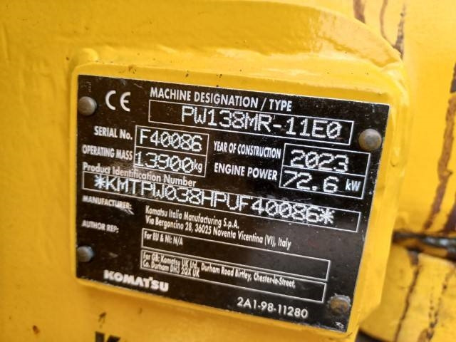 Komatsu PW138MR-11E0 - 轮式挖掘机:图2 Komatsu PW138MR-11E0 - 轮式挖掘机:图2