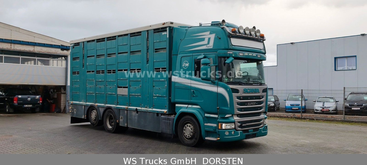 Scania R 490 Topline Menke 4 Stock Hubdach | Retader - 马匹运输车:图2 Scania R 490 Topline Menke 4 Stock Hubdach | Retader - 马匹运输车:图2