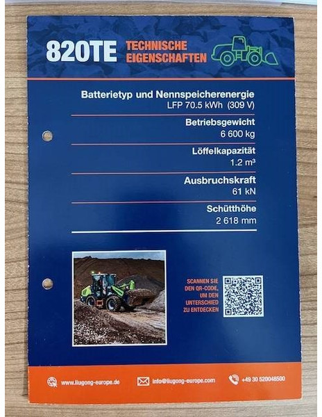 LIUGONG 820 TE vollelektrisch, 6.600 kg, 1.2 cbm (12005253 - 轮式装载机:图5 LIUGONG 820 TE vollelektrisch, 6.600 kg, 1.2 cbm (12005253 - 轮式装载机:图5