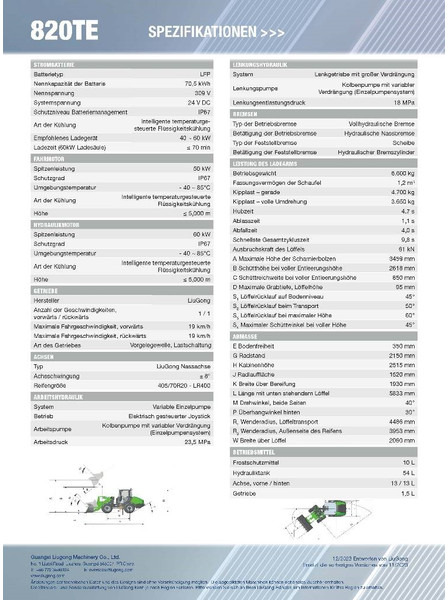 LIUGONG 820 TE vollelektrisch, 6.600 kg, 1.2 cbm - 轮式装载机:图2 LIUGONG 820 TE vollelektrisch, 6.600 kg, 1.2 cbm - 轮式装载机:图2