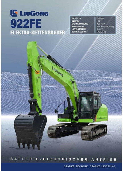 LIUGONG 922 FE vollelektrisch, 24.100 kg - 履带式挖掘机:图1 LIUGONG 922 FE vollelektrisch, 24.100 kg - 履带式挖掘机:图1