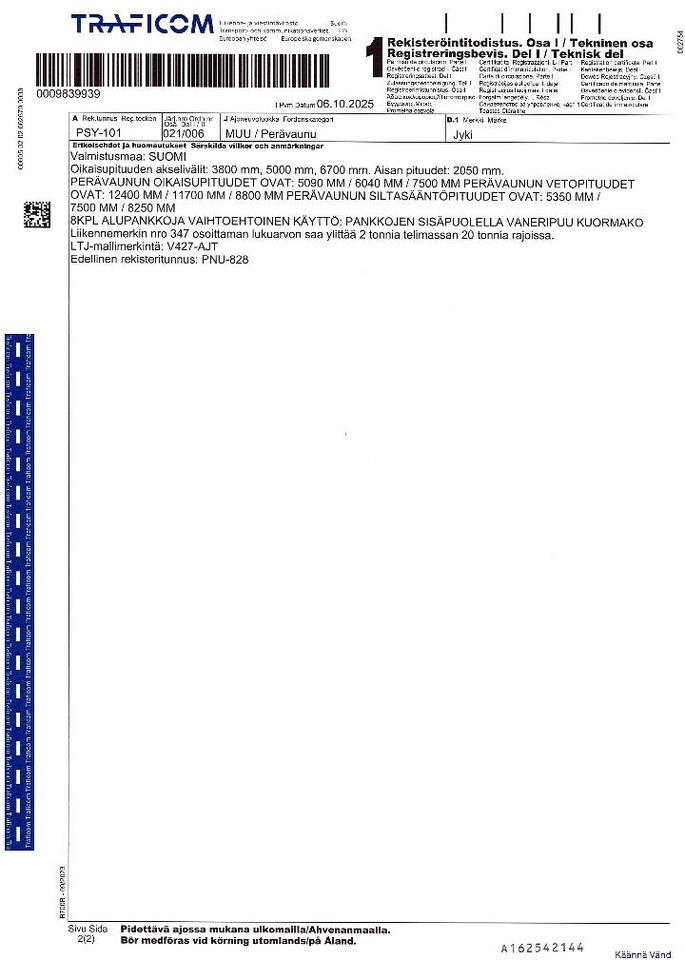木材运输拖车 Jyki V427-AJT：图26