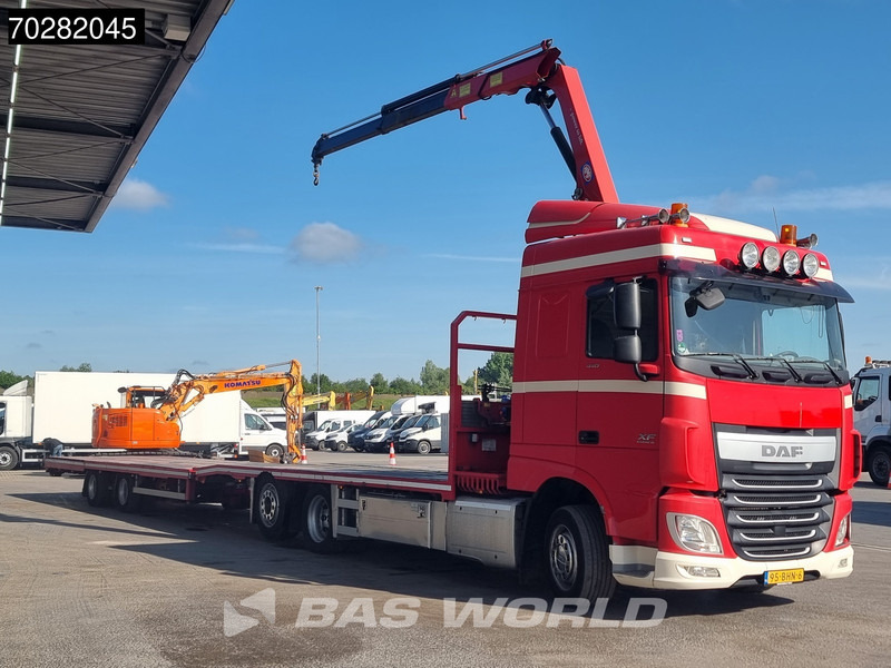 DAF XF 440 6X2 NL-Truck Transporter HMF 900-K2 Kran Winch Lift-Lenkachse Euro 6 - 栏板式/ 平板卡车, 起重车:图5 DAF XF 440 6X2 NL-Truck Transporter HMF 900-K2 Kran Winch Lift-Lenkachse Euro 6 - 栏板式/ 平板卡车, 起重车:图5