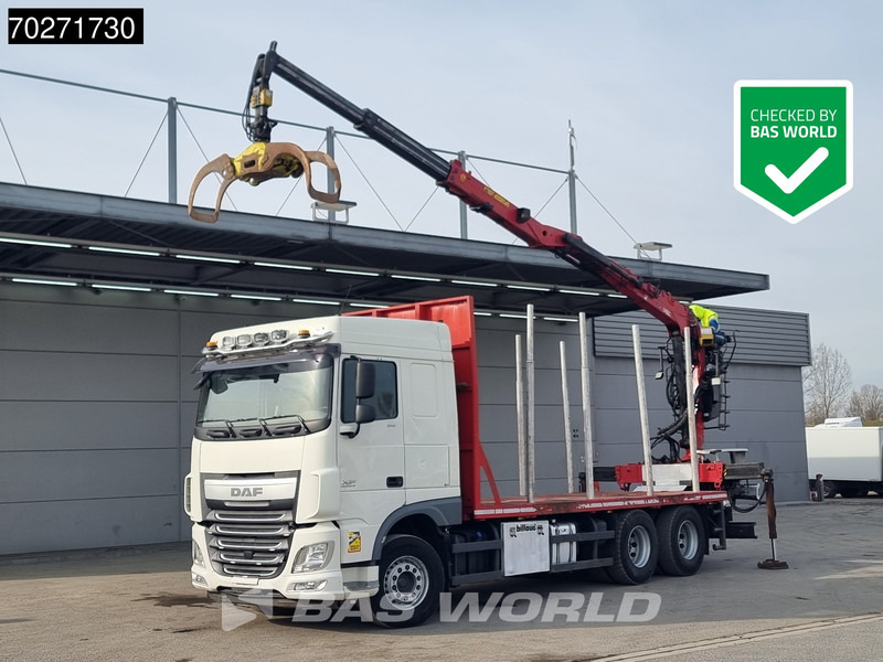 DAF XF 510 6X4 Jonsered Z-Crane SC ACC Retarder Euro 6 - 木材运输车, 起重车:图1 DAF XF 510 6X4 Jonsered Z-Crane SC ACC Retarder Euro 6 - 木材运输车, 起重车:图1