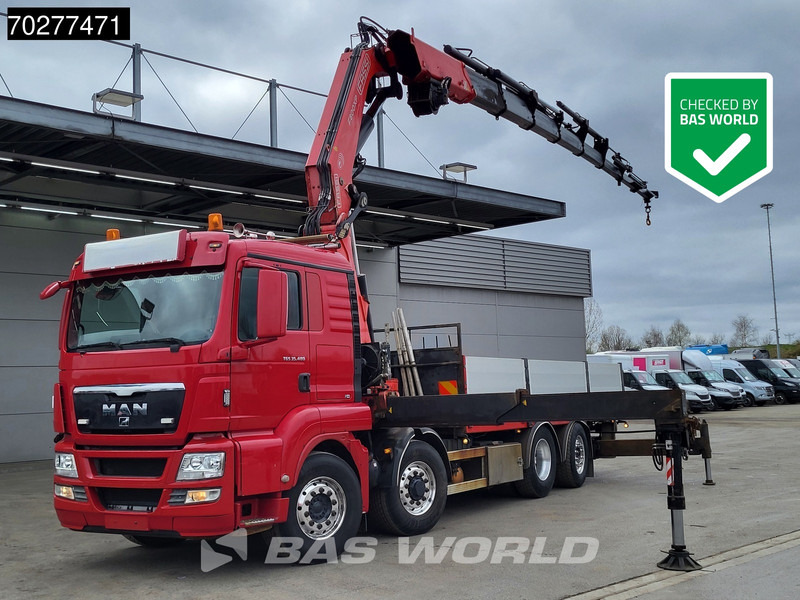 MAN TGS 35.480 8X4 Fassi F800BXP.28 Kran Crane Hydrodrive Lift-Lenkachse Euro 4 - 栏板式/ 平板卡车, 起重车:图1 MAN TGS 35.480 8X4 Fassi F800BXP.28 Kran Crane Hydrodrive Lift-Lenkachse Euro 4 - 栏板式/ 平板卡车, 起重车:图1