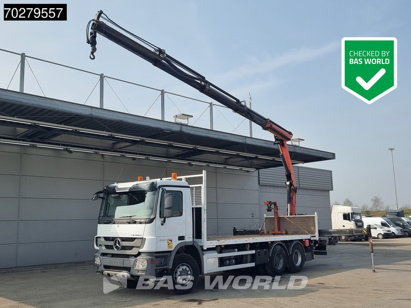 Mercedes-Benz Actros 2641 6X4 Palfinger PK18002-EH Remote Full Steel Euro 5 - 栏板式/ 平板卡车, 起重车:图1 Mercedes-Benz Actros 2641 6X4 Palfinger PK18002-EH Remote Full Steel Euro 5 - 栏板式/ 平板卡车, 起重车:图1