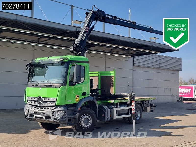 Mercedes-Benz Arocs 1830 4X2 Hiab 122 ES-3 HIPRO Kran Crane Big-Axle Euro 6 - 栏板式/ 平板卡车, 起重车:图1 Mercedes-Benz Arocs 1830 4X2 Hiab 122 ES-3 HIPRO Kran Crane Big-Axle Euro 6 - 栏板式/ 平板卡车, 起重车:图1
