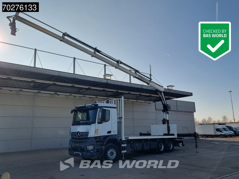 Mercedes-Benz Arocs 2636 6X4 HIAB X-HIDUO 188 ES-S Crane Kran Big axle Euro 6 - 栏板式/ 平板卡车, 起重车:图1 Mercedes-Benz Arocs 2636 6X4 HIAB X-HIDUO 188 ES-S Crane Kran Big axle Euro 6 - 栏板式/ 平板卡车, 起重车:图1