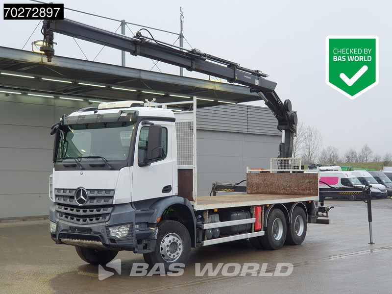 Mercedes-Benz Arocs 2636 6X4 Hiab 144 E-3 Hipro Kran Crane Remote Full Steel Euro 6 - 栏板式/ 平板卡车, 起重车:图1 Mercedes-Benz Arocs 2636 6X4 Hiab 144 E-3 Hipro Kran Crane Remote Full Steel Euro 6 - 栏板式/ 平板卡车, 起重车:图1