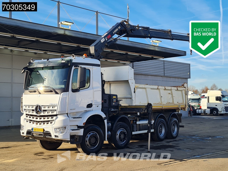 Mercedes-Benz Arocs 3240 8X4 HIAB X-HIDUO 188 E-2 Kran Crane 3-side tipper Big-Axle Euro 6 - 翻斗车, 起重车:图1 Mercedes-Benz Arocs 3240 8X4 HIAB X-HIDUO 188 E-2 Kran Crane 3-side tipper Big-Axle Euro 6 - 翻斗车, 起重车:图1