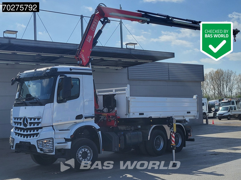 Mercedes-Benz Arocs 3348 6X4 Fasi F195A.2.24 Kran 3 sided tipper 9m3 Big-Axle Navi Euro 6 - 翻斗车, 起重车:图1 Mercedes-Benz Arocs 3348 6X4 Fasi F195A.2.24 Kran 3 sided tipper 9m3 Big-Axle Navi Euro 6 - 翻斗车, 起重车:图1