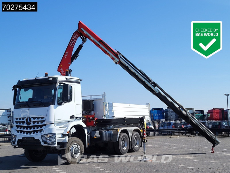 Mercedes-Benz Arocs 3348 6X6 Fassi F255A.2.24 xe-dynamic Kran Dreiseitenkipper Navi Euro 6 - 翻斗车, 起重车:图1 Mercedes-Benz Arocs 3348 6X6 Fassi F255A.2.24 xe-dynamic Kran Dreiseitenkipper Navi Euro 6 - 翻斗车, 起重车:图1