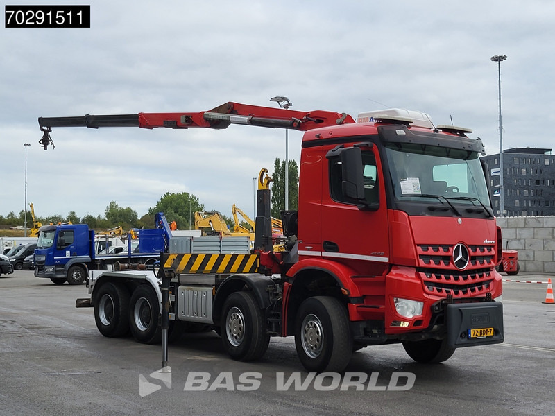 Mercedes-Benz Arocs 4145 8X4 NL-Truck HMF RCL 5300 Crane Hyva 26-51-S Hooklift Steelsuspension Big-Axle Automatic Euro 6 - 吊钩升降车, 起重车:图5 Mercedes-Benz Arocs 4145 8X4 NL-Truck HMF RCL 5300 Crane Hyva 26-51-S Hooklift Steelsuspension Big-Axle Automatic Euro 6 - 吊钩升降车, 起重车:图5