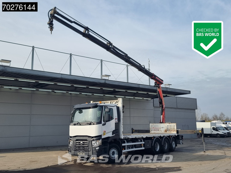 Renault C 380 8X4 Palfinger PK 23001 EH Remote Lift+Lenkachse Euro 6 - 栏板式/ 平板卡车, 起重车:图1 Renault C 380 8X4 Palfinger PK 23001 EH Remote Lift+Lenkachse Euro 6 - 栏板式/ 平板卡车, 起重车:图1