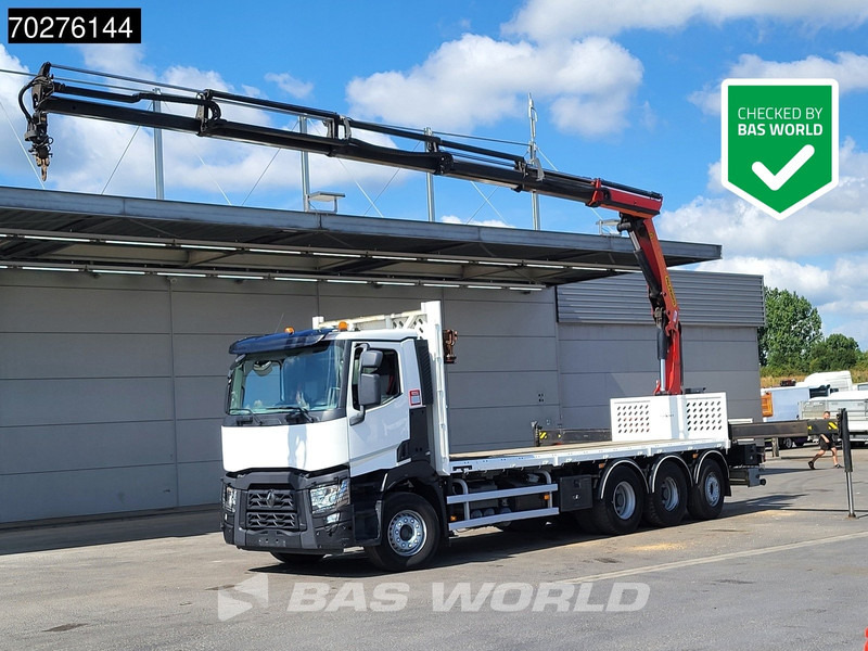 Renault C 380 8X4 Palfinger PK 23001 EH Remote Lift+Lenkachse Euro 6 - 栏板式/ 平板卡车, 起重车:图1 Renault C 380 8X4 Palfinger PK 23001 EH Remote Lift+Lenkachse Euro 6 - 栏板式/ 平板卡车, 起重车:图1
