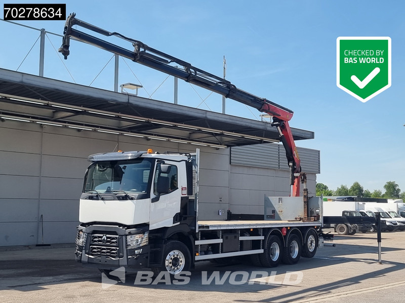 Renault C 480 8X4 Palfinger 24.001 SLD5 Kran Crane Lift-Lenkachse Euro 6 - 栏板式/ 平板卡车, 起重车:图1 Renault C 480 8X4 Palfinger 24.001 SLD5 Kran Crane Lift-Lenkachse Euro 6 - 栏板式/ 平板卡车, 起重车:图1