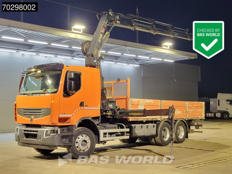Renault Premium 430 Lander 6X4 211 EP-4 HIDUO Kran Crane Automatic Airco Euro 5 - 栏板式/ 平板卡车, 起重车:图1 Renault Premium 430 Lander 6X4 211 EP-4 HIDUO Kran Crane Automatic Airco Euro 5 - 栏板式/ 平板卡车, 起重车:图1