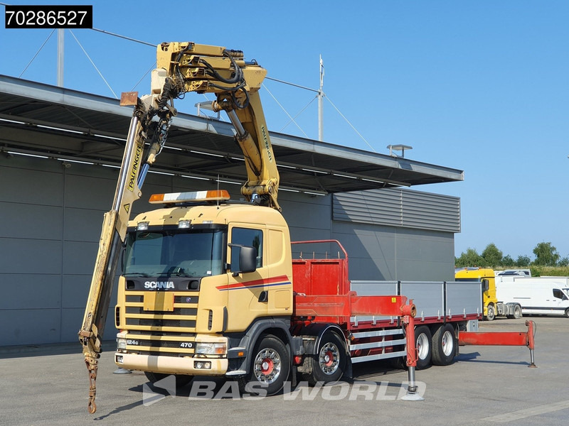 Scania 124G 470 8X4 Palfinger PK45000 C4 Crane Kran Fly-Jib Manual Steering Axle Euro 3 - 栏板式/ 平板卡车, 起重车:图5 Scania 124G 470 8X4 Palfinger PK45000 C4 Crane Kran Fly-Jib Manual Steering Axle Euro 3 - 栏板式/ 平板卡车, 起重车:图5
