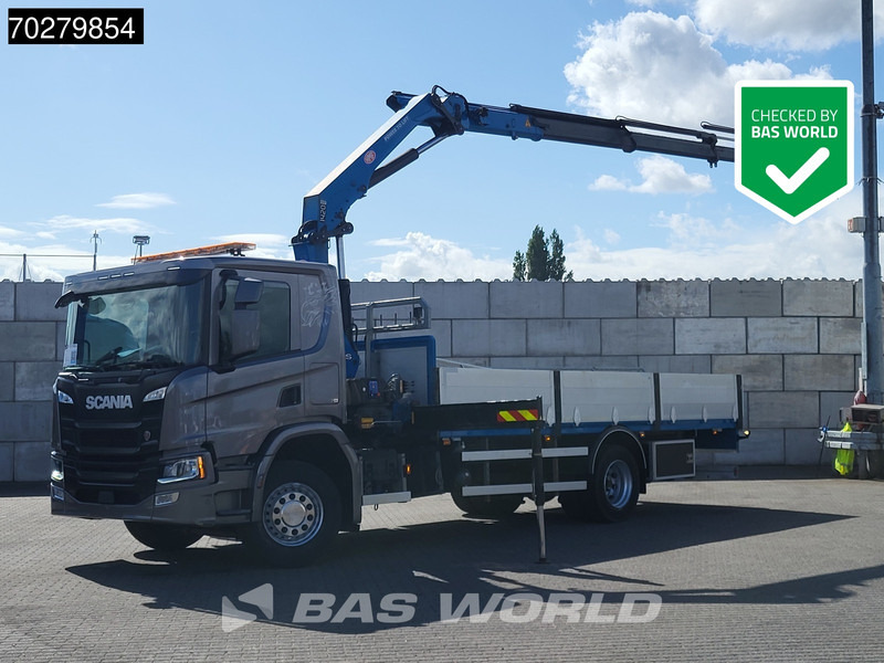 Scania P280 4X2 HMF 1420K-RC Kran Crane Automatic Euro 6 - 栏板式/ 平板卡车, 起重车:图1 Scania P280 4X2 HMF 1420K-RC Kran Crane Automatic Euro 6 - 栏板式/ 平板卡车, 起重车:图1