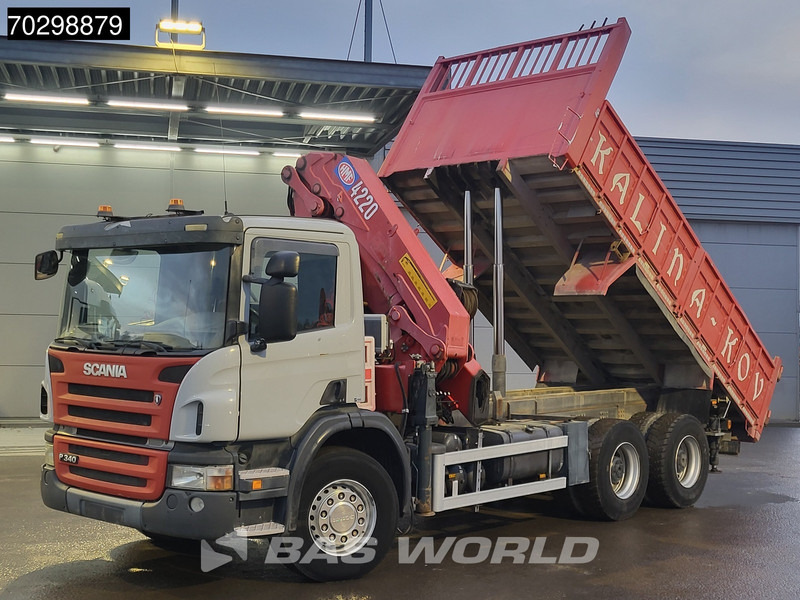 Scania P340 6X4 HMF 4220 K6 Crane Winch Tipper Full Steel Manual Gearbox - 翻斗车, 起重车:图2 Scania P340 6X4 HMF 4220 K6 Crane Winch Tipper Full Steel Manual Gearbox - 翻斗车, 起重车:图2