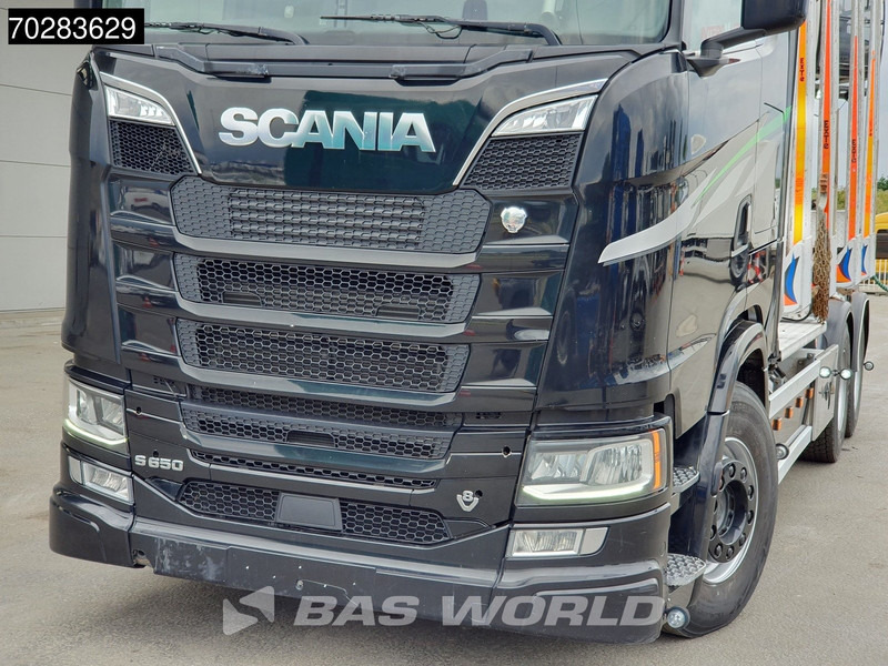 木材运输车, 起重车 Scania S650 S 6X4 Tajfun LIV100K Kran Holztransport Retarder 3-Pedals Euro 6：图11