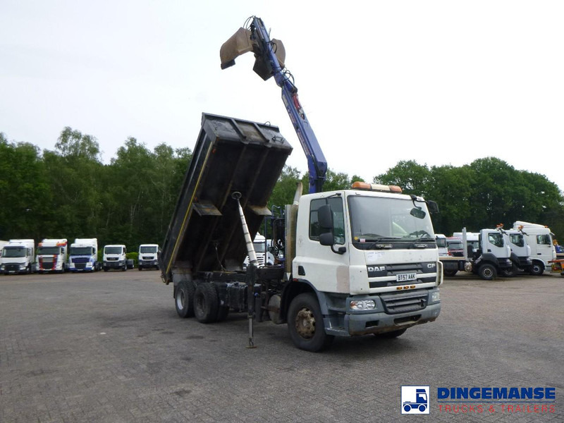 DAF CF 75.310 6x4 RHD tipper + HMF 1144 K-1 + grapple - 起重车:图2 DAF CF 75.310 6x4 RHD tipper + HMF 1144 K-1 + grapple - 起重车:图2