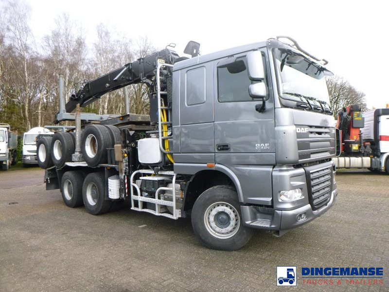 DAF XF 105.510 6x4 + Loglift F281S83 crane / timber truck + dolly - 木材运输车, 起重车:图2 DAF XF 105.510 6x4 + Loglift F281S83 crane / timber truck + dolly - 木材运输车, 起重车:图2