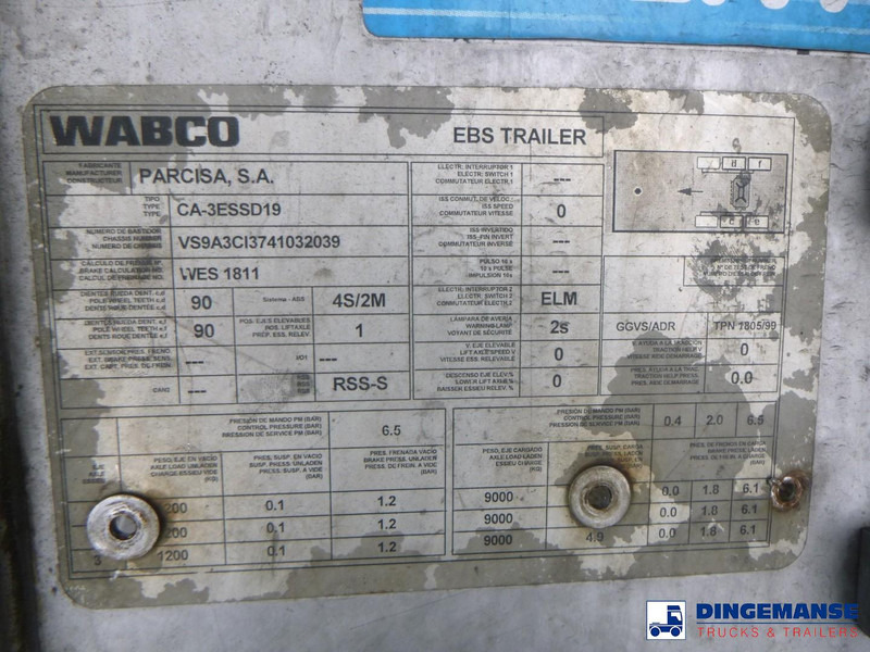 液罐半拖车 Parcisa Chemical tank inox L4BH 37.5 m3 / 1 comp：图13