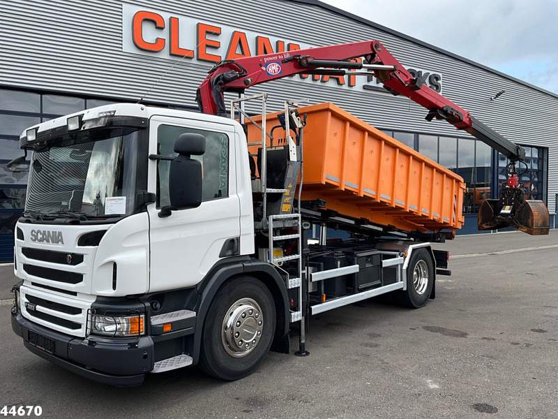 Scania P 320 HMF 12 Tonmeter Z-kraan + Kipper 11m³ - 翻斗车, 起重车:图1 Scania P 320 HMF 12 Tonmeter Z-kraan + Kipper 11m³ - 翻斗车, 起重车:图1