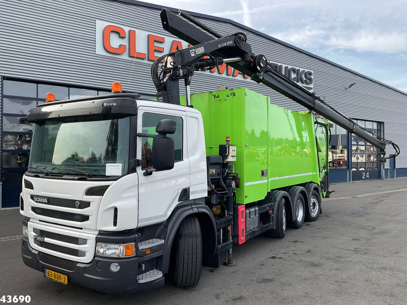 Scania P 360 Faun 18m³ + Hiab crane + Underground Container Washing Installation - 垃圾车:图1 Scania P 360 Faun 18m³ + Hiab crane + Underground Container Washing Installation - 垃圾车:图1