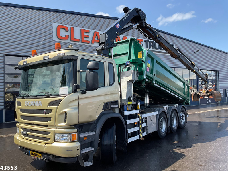 Scania P 410 8x4 Euro 6 HMF 18 Tonmeter laadkraan - 翻斗车, 起重车:图1 Scania P 410 8x4 Euro 6 HMF 18 Tonmeter laadkraan - 翻斗车, 起重车:图1