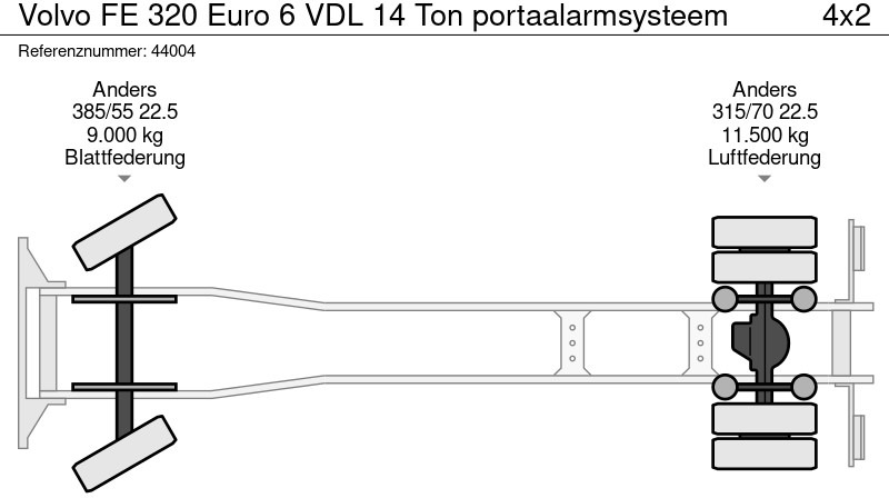箕斗装载车 Volvo FE 320 Euro 6 VDL 14 Ton portaalarmsysteem：图19