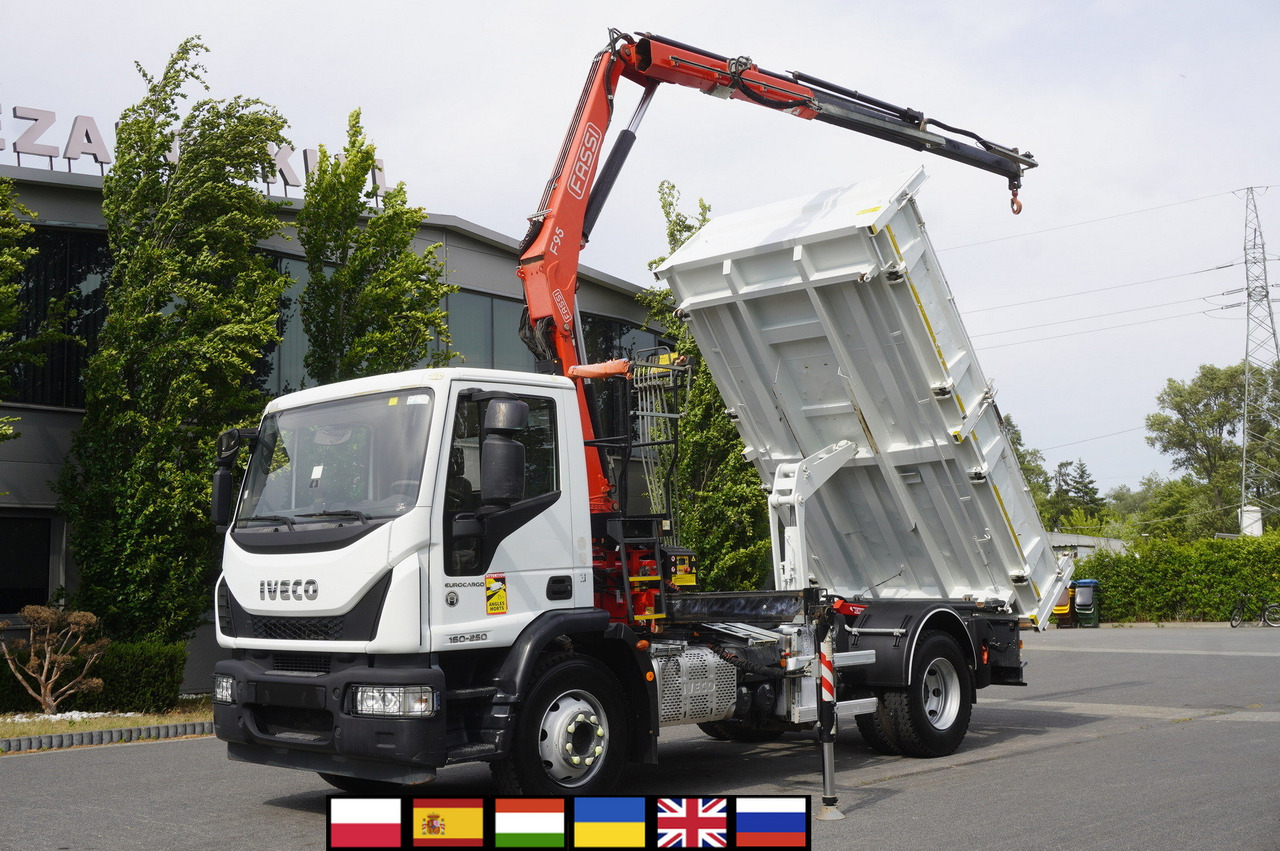 IVECO Eurocargo 160-250 / Fassi F95 crane / 120 tho. km / 3-sided tipper - 翻斗车, 起重车:图1 IVECO Eurocargo 160-250 / Fassi F95 crane / 120 tho. km / 3-sided tipper - 翻斗车, 起重车:图1