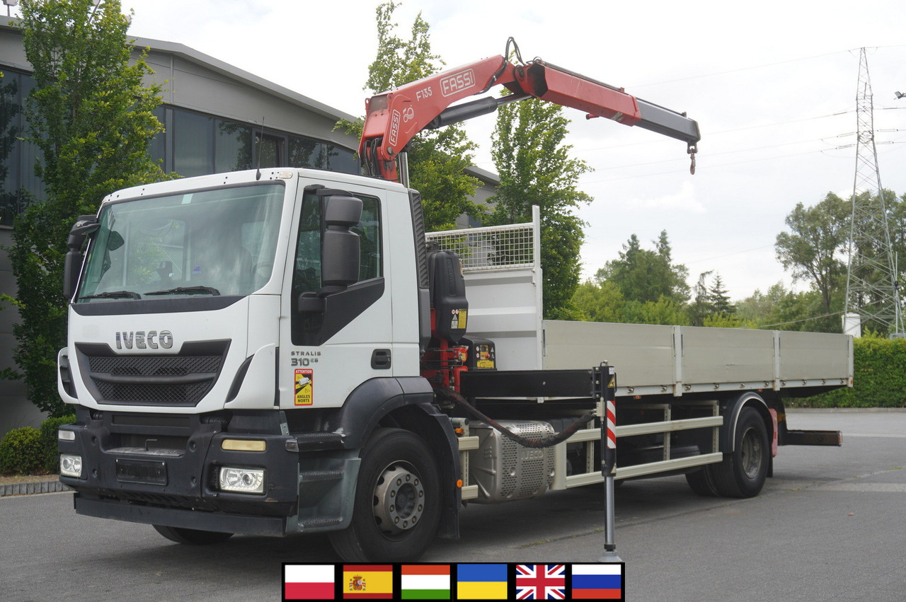 IVECO STRALIS 19.310 E6 / Flatbed 19 EPAL / FASSI F135 / 225 MTH! / 5.7 T - 起重车, 起重车:图1 IVECO STRALIS 19.310 E6 / Flatbed 19 EPAL / FASSI F135 / 225 MTH! / 5.7 T - 起重车, 起重车:图1