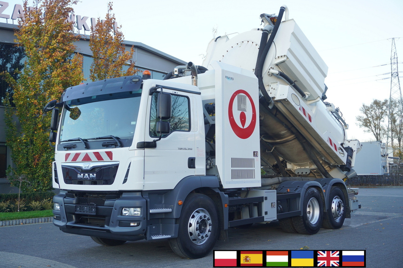 MAN TGM 26.340 E6 / RIVARD sewage cleaner 11.8 m3 / 170 tho. km / steered axle - 真空车:图1 MAN TGM 26.340 E6 / RIVARD sewage cleaner 11.8 m3 / 170 tho. km / steered axle - 真空车:图1