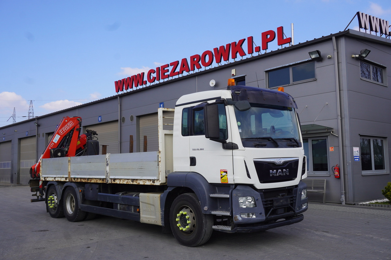 MAN TGS 26.360 Flatbed / Fassi F175 7.7 T / steered 3rd axle - 栏板式/ 平板卡车, 起重车:图2 MAN TGS 26.360 Flatbed / Fassi F175 7.7 T / steered 3rd axle - 栏板式/ 平板卡车, 起重车:图2
