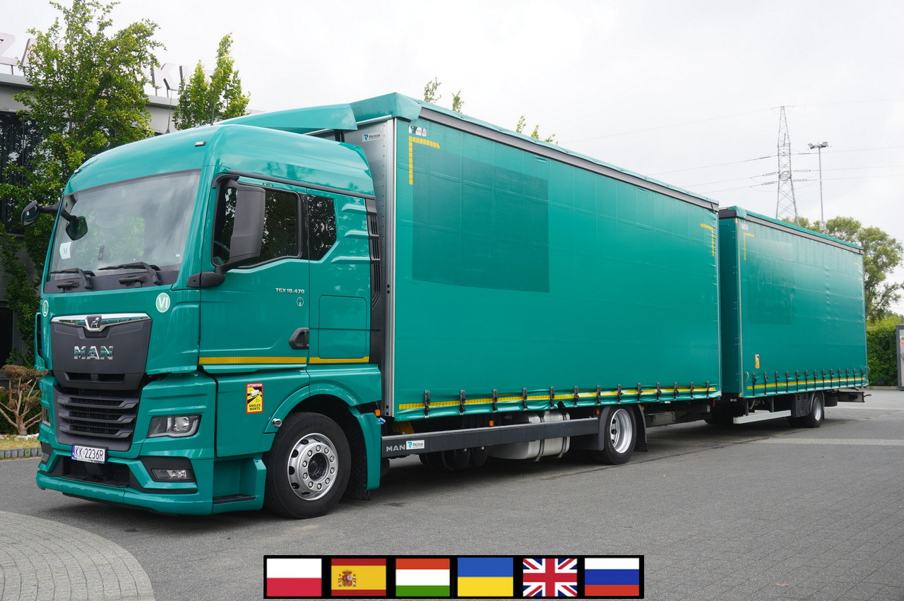 MAN TGX 18.470 / Trailer 19 EPAL / Curtainsider 19 EPAL / 2022 / Retarder / 15 units - 侧帘卡车:图1 MAN TGX 18.470 / Trailer 19 EPAL / Curtainsider 19 EPAL / 2022 / Retarder / 15 units - 侧帘卡车:图1