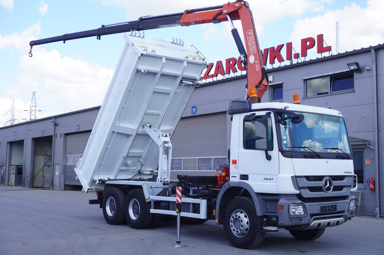 MERCEDES-BENZ Actros 2641 6×4 E5 / Crane / Dumper / 110000 km! - 栏板式/ 平板卡车, 起重车:图1 MERCEDES-BENZ Actros 2641 6×4 E5 / Crane / Dumper / 110000 km! - 栏板式/ 平板卡车, 起重车:图1