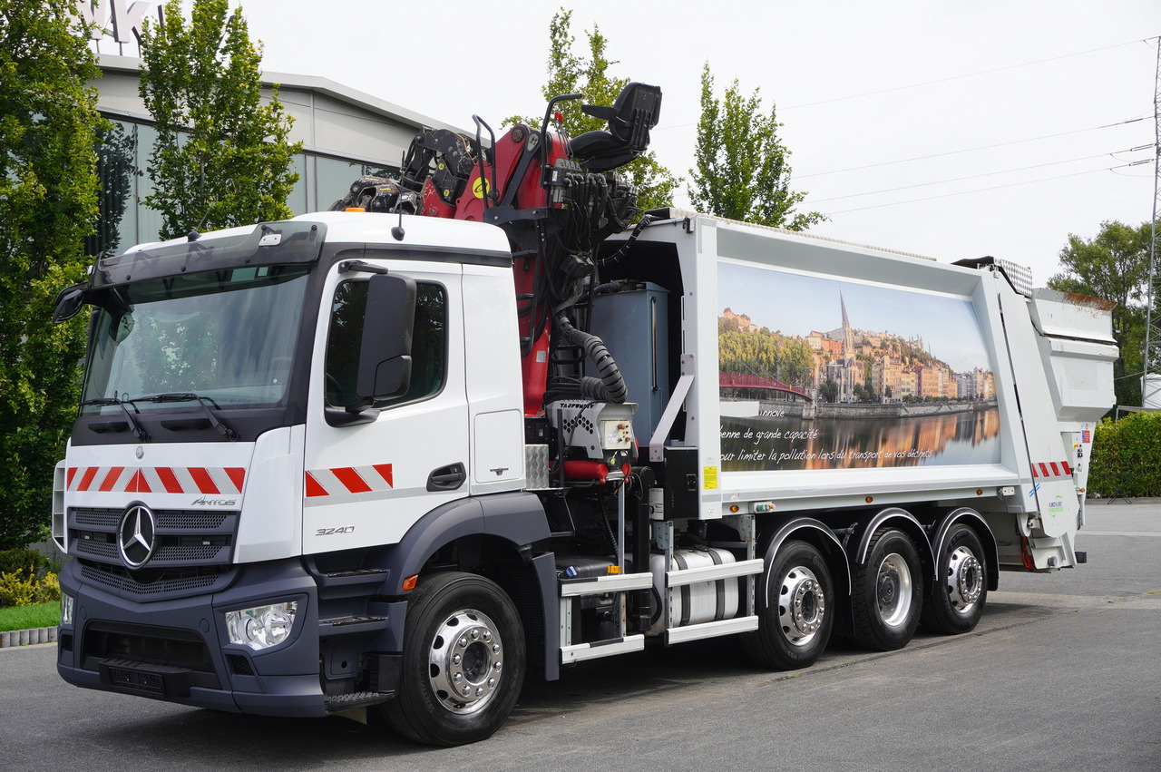 MERCEDES-BENZ Antos 3240 8x2 / Tajfun 5T crane / Farid Industries garbage truck/ 3 steered axles - 垃圾车:图3 MERCEDES-BENZ Antos 3240 8x2 / Tajfun 5T crane / Farid Industries garbage truck/ 3 steered axles - 垃圾车:图3
