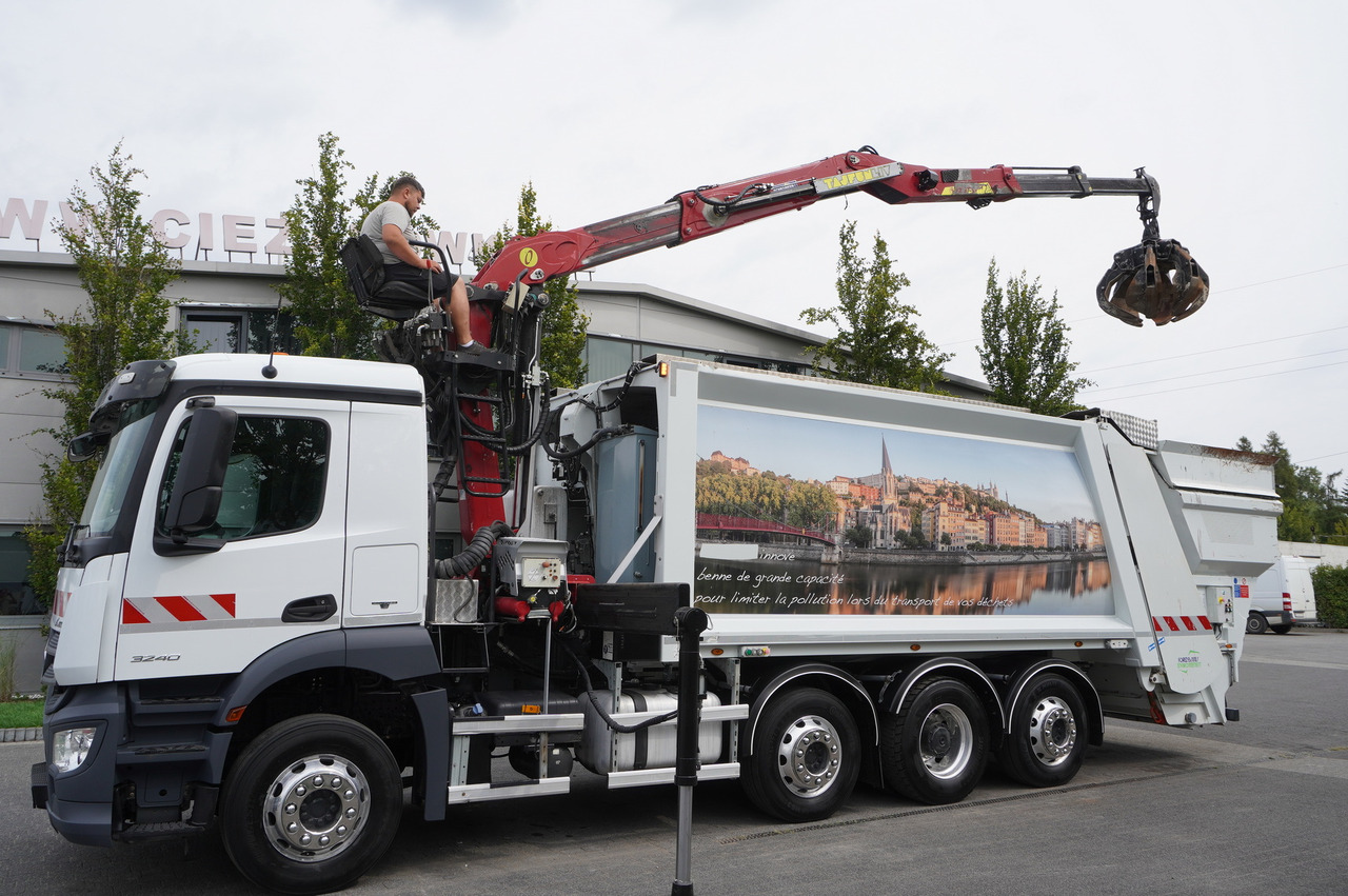 MERCEDES-BENZ Antos 3240 8x2 / Tajfun 5T crane / Farid Industries garbage truck/ 3 steered axles - 垃圾车:图1 MERCEDES-BENZ Antos 3240 8x2 / Tajfun 5T crane / Farid Industries garbage truck/ 3 steered axles - 垃圾车:图1