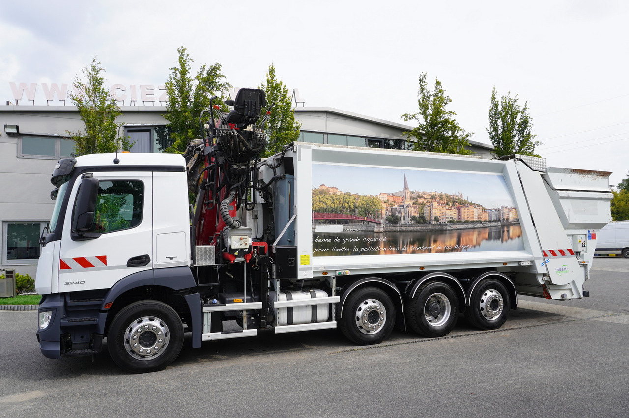 MERCEDES-BENZ Antos 3240 8x2 / Tajfun 5T crane / Farid Industries garbage truck/ 3 steered axles - 垃圾车:图5 MERCEDES-BENZ Antos 3240 8x2 / Tajfun 5T crane / Farid Industries garbage truck/ 3 steered axles - 垃圾车:图5