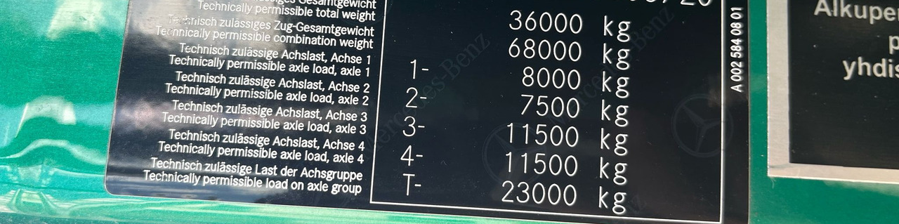 Mercedes-Benz Arocs 3563 8 × 4 / 630 HP / steered axle / Logging superstructure - 起重车:图2 Mercedes-Benz Arocs 3563 8 × 4 / 630 HP / steered axle / Logging superstructure - 起重车:图2