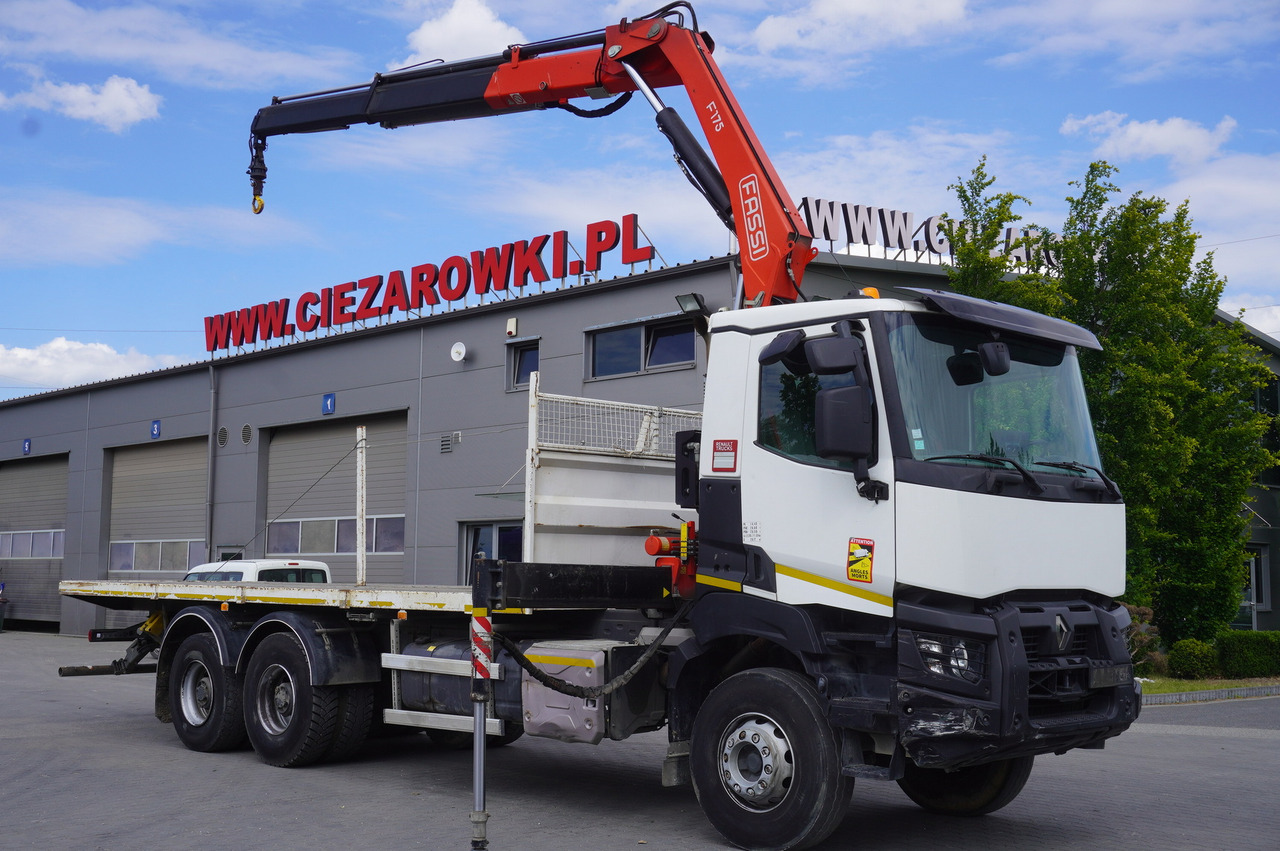 RENAULT K380 6x4 / FASSI F175 crane 7.85 t / 120 thousand km! - 栏板式/ 平板卡车, 起重车:图1 RENAULT K380 6x4 / FASSI F175 crane 7.85 t / 120 thousand km! - 栏板式/ 平板卡车, 起重车:图1