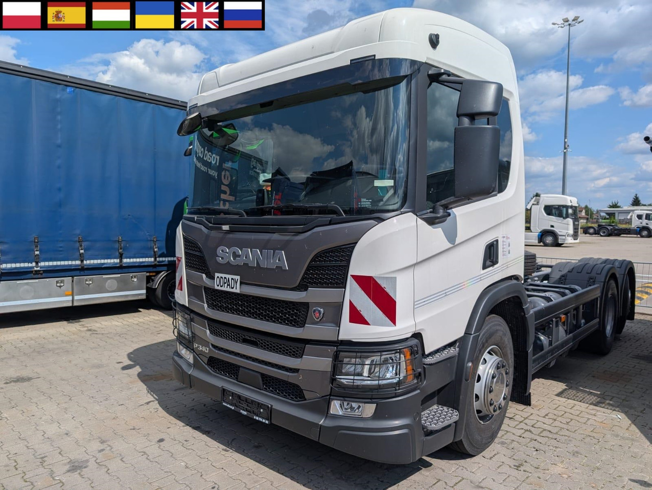 SCANIA P 340 B6x2*4NA / chassis frame / steering axle / CNG / large cab / 8 units - 垃圾车:图1 SCANIA P 340 B6x2*4NA / chassis frame / steering axle / CNG / large cab / 8 units - 垃圾车:图1