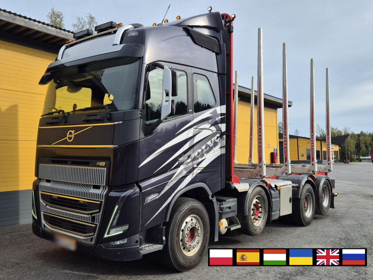 VOLVO FH 750 8x4 / 2 lifted axles / timber truck - 木材运输车:图1 VOLVO FH 750 8x4 / 2 lifted axles / timber truck - 木材运输车:图1