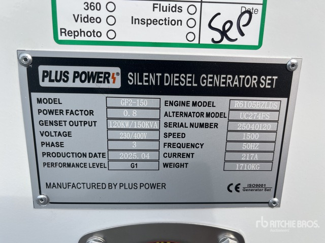 2025 Plus Power GF2-150 (Unused) Generator Set - 发电机组:图3 2025 Plus Power GF2-150 (Unused) Generator Set - 发电机组:图3