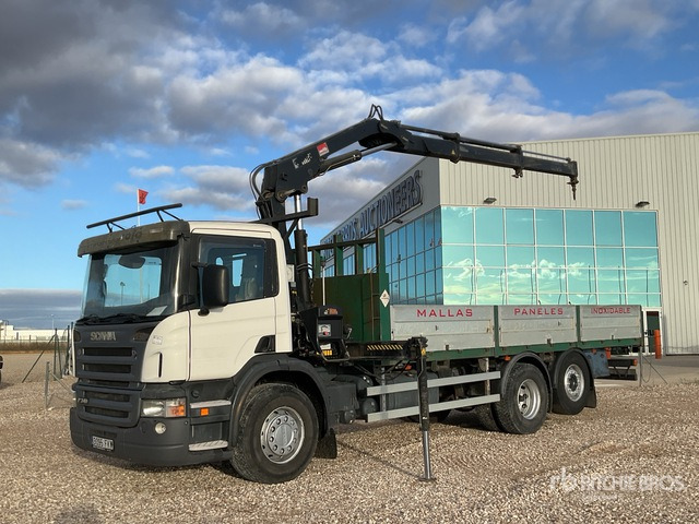 2007 Scania P340 2006 Hiab 144B-2 5 ton on 6x2 Flatbed Truck with Crane - 栏板式/ 平板卡车, 起重车:图2 2007 Scania P340 2006 Hiab 144B-2 5 ton on 6x2 Flatbed Truck with Crane - 栏板式/ 平板卡车, 起重车:图2